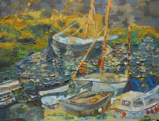 Musehulshavn, hvilende både