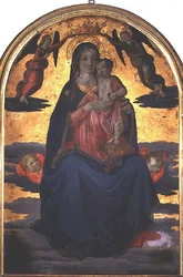 Madonna og barn (tempera på panel)