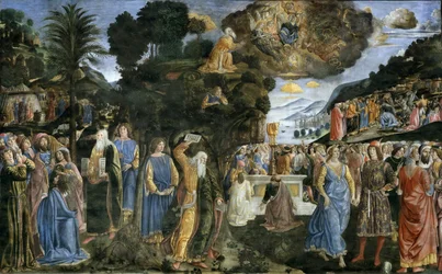 Discesa dal monte Sinai Nedstigningen fra Sinai-bjerget, 1481-1482.