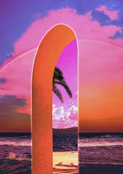 Pink Sky Beach-buegangen