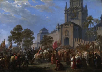Den nationale opstand ved Kuzma Minin og fyrst Dmitrij Pozjarskij, 1856