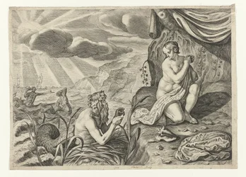 Scylla på flugt fra Glaucus Glauci forelsket i Scylla (titel på objekt) Metamorphoses of Ovid (serietitel)