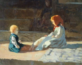 Børn i solen, omkring 1860, af Cristiano Banti (1824-1904)