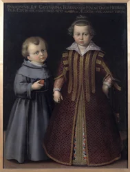 Portræt af Frans og Katarina de Medici, Francesco og Caterina de Medici, Ferdinands børn