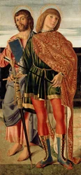 St. Matthew og St. Sebastian, ca. 1499 (tempera på træpanel)