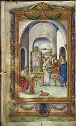 Penelope skrift, Telemachus og Laertes Illustration til The Heroides af Ovid, 1485-1499