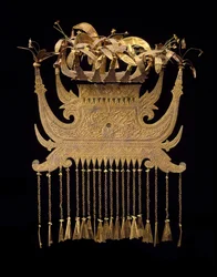 Hovedbeklædning, slutningen af det 19.-begyndelsen af det 20. århundrede (guld og guldfolie)