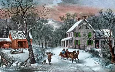 American Homestead om vinteren, 1868