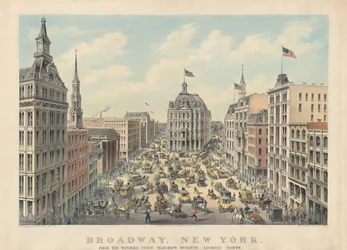Broadway, New York: Fra Western Union Telegraph Building Looking North