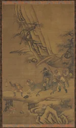 Zhong Kui og dæmoner krydser en bro