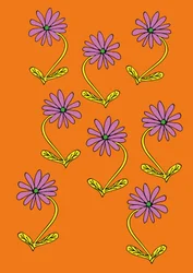 Tusindfryd gentager orange baggrund (digital)