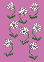 Tusindfryd gentager lyserød baggrund (digital)
