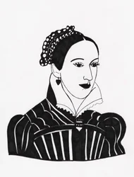 Mary Queen of Scots, 2017 (tuschpen på papir)