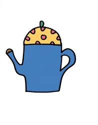 Spotty Tea Pot (tusch på papir)