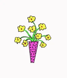 Vase of Flowers (pen på papir  Photoshop)