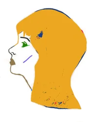 Yellow Head,2017 (filtpen på papir)