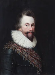 Portræt af Henry Wriothesley, 3. jarl af Southampton (olie på panel)