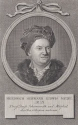Portræt af Friedrich Ludwig Hermann Muzel, ca. 1778.