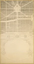 Plade 129 fra planen for Chicago, 1909: Chicago. Forretningscentret i byen inden for ...