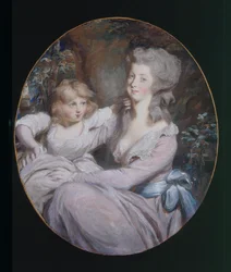 Margaret "Peggy" Arnold og datteren Sophia, c.1787
