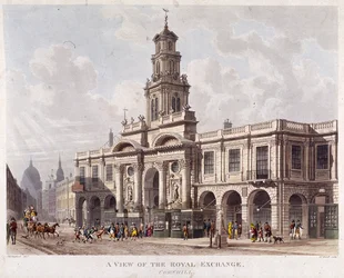 Royal Exchange 2nd exterior, London, 1816