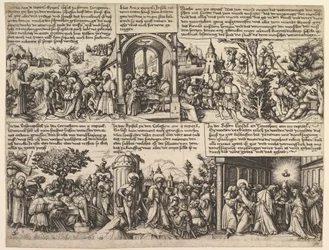 Forskellige scener, fra evangelierne og fra Acta Apostolorum, ca. 1530.