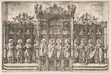 Stor korstald med Kristus velsigner Jomfruen, ca. 1518-20.
