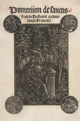 Franciskaneren, Pelbart af Temesvar, Studerer i en Have Schr. 2876, 1502.
