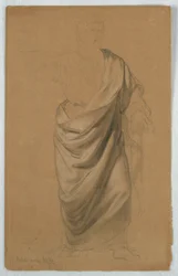 Drapery-undersøgelse for "Tribute Money"