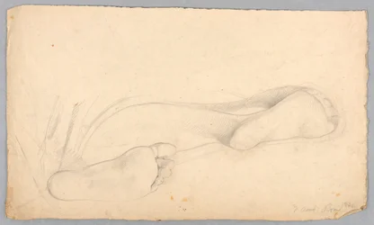 Tegning, undersiden af et par fødder, 1840
