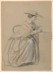 Tegning, fru Sheppard Gandy siddende, 1859