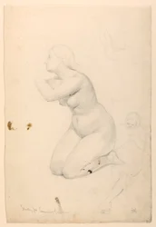 Tegning, studie til "De syges kommunion", 1844-45