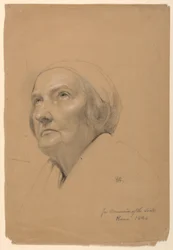 Tegning, studie til "De syges kommunion", 1844
