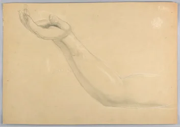 Tegning, studie til duplikat af "C", 1850