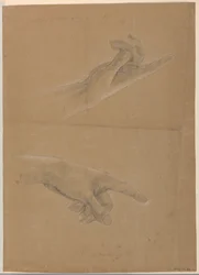 Tegning, studie til "Early Christia", 1839-40