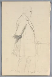Tegning, studie til "Videnskabelig gruppe", 1858