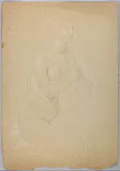 Kvindelig nøgen, undersøgelse for "A Magdalen"