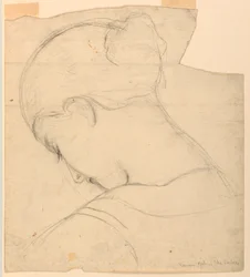 Studie for "Roman Girl", Head of a Woman