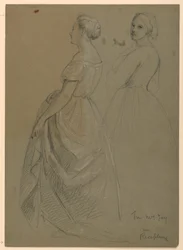 Undersøgelse af Mrs. Jay for "The Republican Court" (Lady Washingtons receptionsdag)