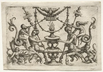 Ornament med Siren og Triton