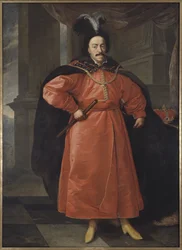 Jean II Casimir Vasa, roi de Pologne et grand duc de Lituanie - Portræt af John II Casimir Vasa (1609-1672), konge af Polen, af Schultz, Daniel, den yngre (1615-1683). Olie på lærred. Mål: 210x154 cm. Nationalmuseum Stockholm