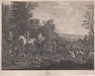 Et jagtstykke i jagthallen i Houghton