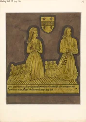 Messingplade til Richard Amondesham og hans kone Katherine, Ealing Church