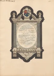 Mindesmærke for Humphry Primat, Nathaniel og Ann Primat fra Hampton Church