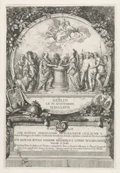 Allegori om ægteskabet mellem Vilhelm V og Vilhelmina af Preussen, 1767 Mariage de Son Altesse Serenissime Monseigneur Guilaume V. Prince d