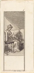 Siddende pige, syning