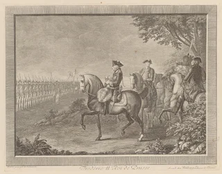 Kong Frederik II af Preussen, vagtparade i Potsdam