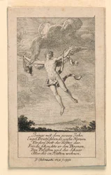 Nytårsønske for Tyskland, Illustration til "Königl: Grosbrit [anian] genealogisk kalender for 1780-året Lauenberg af J.G. Berenberg"