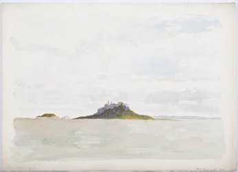 Holy Island Castle, 1893 (blyant og wc på papir)