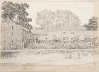 Merton Hall, Appleby, ca. 1916 (kul og blyant på kort)